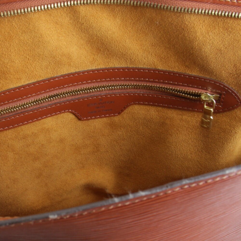 LOUIS VUITTON Authentic Brown Leather Tote Bag - Picture 9 of 10